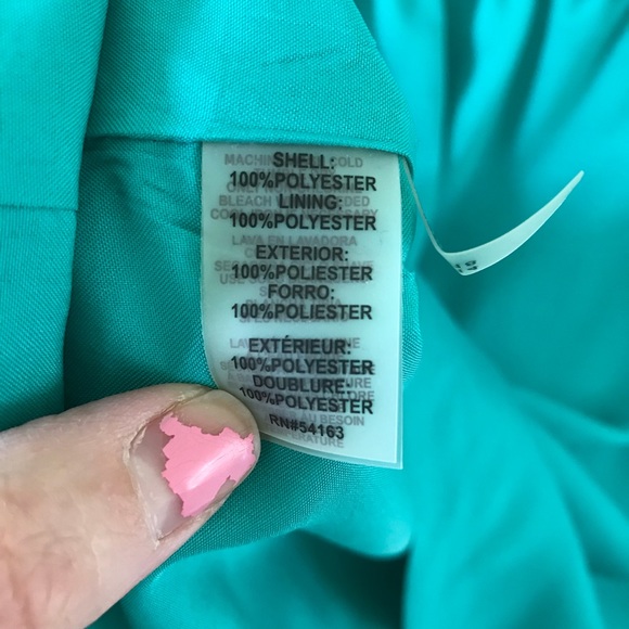 Teal Guess Dress with Gold Buttons - Picture 7 of 7